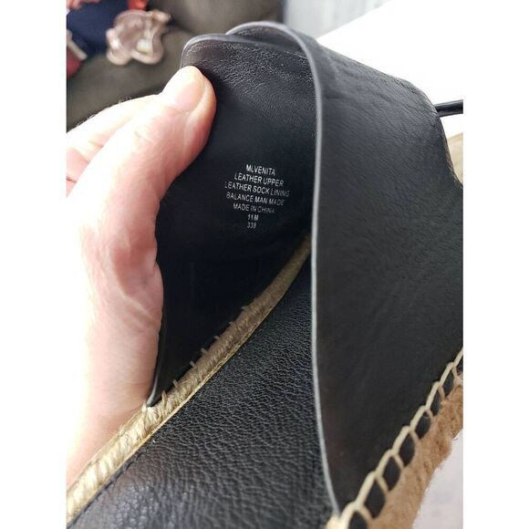 Marc Fisher Venita Leather Twine Platform Espadrille Slide Sandals Sz. 11 - Picture 8 of 12